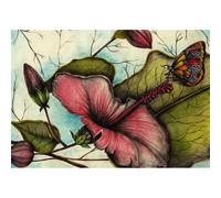 Quadro LE PAPILLON SUR LE PINTDECOR IBISCUS G1988
