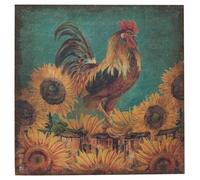 Quadro Peint En Rame 40x40 Shabby Chic Impression Gallo Toile Jute Salon