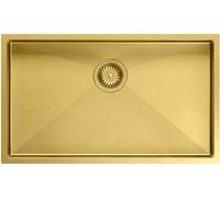 Quadron Anthony évier en acier inoxydable avec siphon 74x44 cm doré MF7444PVDBSG1