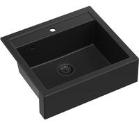 Quadron Bill évier graniteq 59.5x54 cm noir HCQB6054U7_BLM