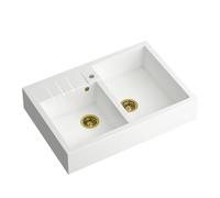 Quadron Bill évier graniteq 90x62 cm blanc HCQB9062U1_PVDG1