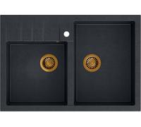 Quadron Bill évier graniteq 90x62 cm noir HCQB9062U8_PVDC1