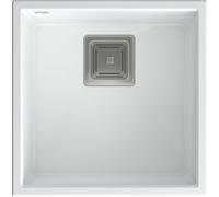 Quadron David évier graniteq 42x42 cm blanc HQD4242U1-BS
