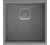 Quadron David évier graniteq 42x42 cm gris/graphite/onyx HQD4242U5-BS