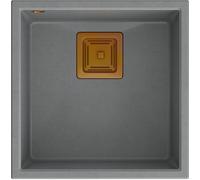 Quadron David évier graniteq 42x42 cm gris/graphite/onyx HQD4242U5-C1