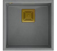 Quadron David évier graniteq 42x42 cm gris/graphite/onyx HQD4242U5-G1