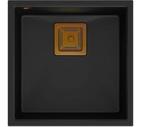 Quadron David évier graniteq 42x42 cm noir HQD4242U7-C1