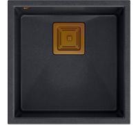 Quadron David évier graniteq 42x42 cm noir HQD4242U8-C1