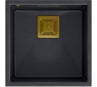Quadron David évier graniteq 42x42 cm noir HQD4242U8-G1