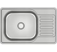 Quadron Eddie 111 évier en acier inoxydable avec siphon 66x42 cm acier HD111SAT6642