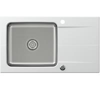 Quadron Edward évier granit-acier inoxydable 78x44 cm blanc FUS_E7844BI