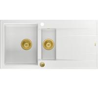 Quadron Evan évier graniteq 100x50 cm blanc HQE510050U1_PVDG1_P2O