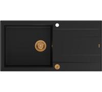 Quadron Evan évier graniteq 100x50 cm noir HCQE10050U7_PVDC1_P2O