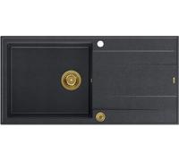 Quadron Evan évier graniteq 100x50 cm noir HCQE10050U8_PVDG1_P2O