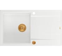 Quadron Evan évier graniteq 86x50 cm blanc HCQE8650U1_PVDC1_P2O