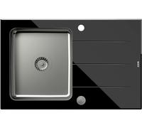 Quadron Ford évier en verre et acier inoxydable 78x50 cm HB3578SC3BS_P2O