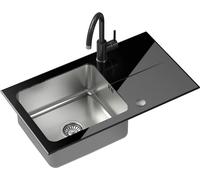 Quadron Hugh évier avec mitigeur noir/noire ST3577SC1BS-BW7059CZP