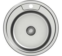 Quadron Hugo 210 évier en acier inoxydable avec siphon 49x49 cm acier HD210SAT4936