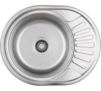 Quadron Jim 216 évier en acier inoxydable avec siphon 57x45 cm acier HD216SAT5745