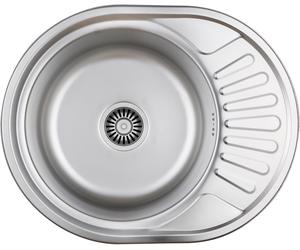 Quadron Jim 216 évier en acier inoxydable avec siphon 57x45 cm acier HD216SAT5745