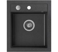Quadron Johnny évier graniteq 50x43 cm noir HCQJ4350CZK