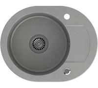 Quadron Johnny évier graniteq 58.5x46 cm gris/graphite/onyx HCQC5846SZK