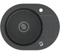 Quadron Johnny évier graniteq 58.5x46 cm noir HCQC5846CZK