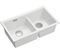 Quadron Logan évier en granit 76x45 cm blanc HQL7645U1_BS_U