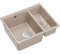 Quadron Logan évier graniteq 55x46 cm beige HCQL5646U2-BS_U