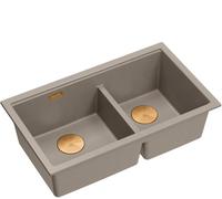 Quadron Logan évier graniteq 76x45 cm beige HQL7645U4_PVDC1_U