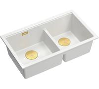 Quadron Logan évier graniteq 76x45 cm blanc HQL7645U1_PVDG1_U