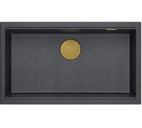 Quadron Logan évier graniteq 76x45 cm noir-anthracite HQD7644U8_PVDG1_U