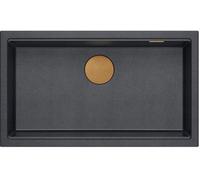Quadron Logan évier graniteq 76x45 cm noir-anthracite HQD7644U8PVDC1U