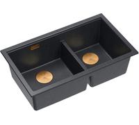 Quadron Logan évier graniteq 76x45 cm noir HQL7645U8_PVDC1_U