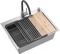 Quadron Luke évier avec mitigeur et accessoires acier/acier ZH5845BS_3323503BL