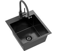 Quadron Luke évier avec mitigeur noir/noire ZH4045PVDBLM_3323503_PVDBLM