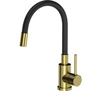 Quadron Maggie mitigeur de cuisine sur pied noir-or/vieil or 3323503PVDG1