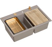 Quadron Marc 120 évier graniteq 76x50 cm beige HQC7650U4_PVDC1