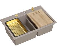 Quadron Marc 120 évier graniteq 76x50 cm beige HQC7650U4_PVDG1