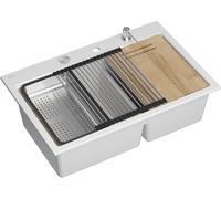 Quadron Marc 120 évier graniteq 76x50 cm blanc HQC7650U1_BS