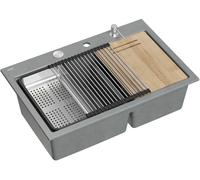 Quadron Marc 120 évier graniteq 76x50 cm gris/graphite/onyx HQC7650U5_BS