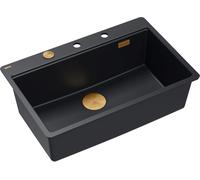 Quadron Marc évier graniteq 75x49 cm noir HQM7650U7_FM_PVDC1