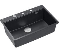Quadron Marc évier graniteq 75x49 cm noir HQM7650U8_FM_BS