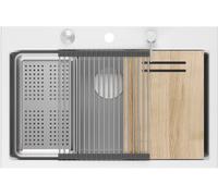 Quadron Marc évier graniteq 76x50 cm blanc HQM7650U1_BS