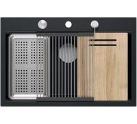 Quadron Marc évier graniteq 76x50 cm noir HQM7650U7_BS
