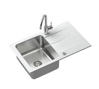 Quadron Michael évier granit-acier inoxydable 78x48 cm blanc FUS_M7848BI_3623500BS