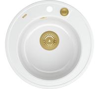 Quadron Morgan évier graniteq 51x51 cm blanc HB8301U1-G1_P2O