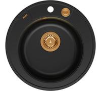 Quadron Morgan évier graniteq 51x51 cm noir HB8301U7-C1_P2O