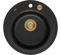 Quadron Morgan évier graniteq 51x51 cm noir HB8301U7-G1_P2O