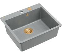 Quadron Morgan évier graniteq 56.5x49.5 cm gris/graphite/onyx HB8304U5-FM_C1_P2O